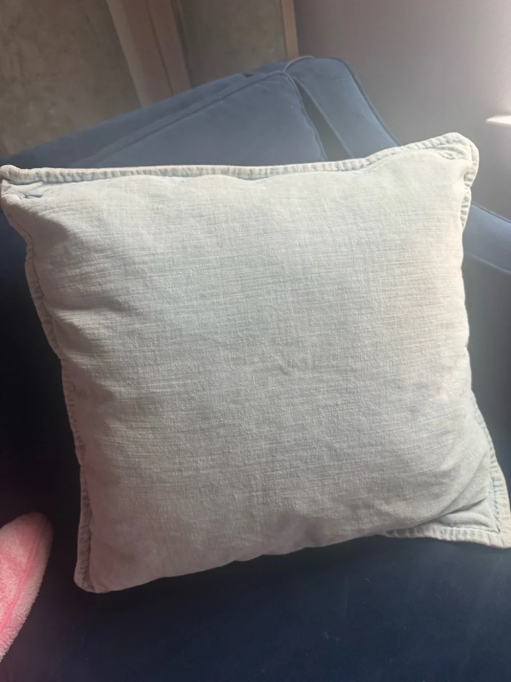 West Elm Pillow 20x20 includes insert Light Blue Linen Throw PillowHome Accents